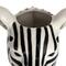 Hello Honey® 11.5" White & Black Hand-Painted Decorative Stoneware Zebra Vase